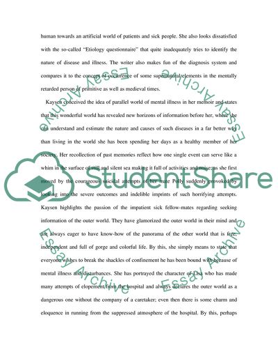 Girl Interrupted, Written by Susan Kaysen