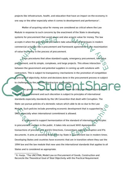 Public Procurement in European Union