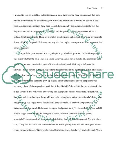 Experiences of Growing up in a Single-parent Family vs. a Dual-parent Family