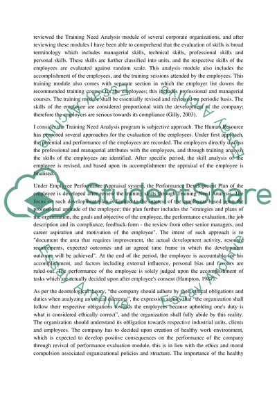 The Training Need Analysis Concept