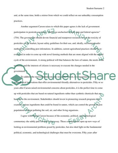 Rachel Carson Essay ⋆ Environment Essay Examples ⋆ EssayEmpire