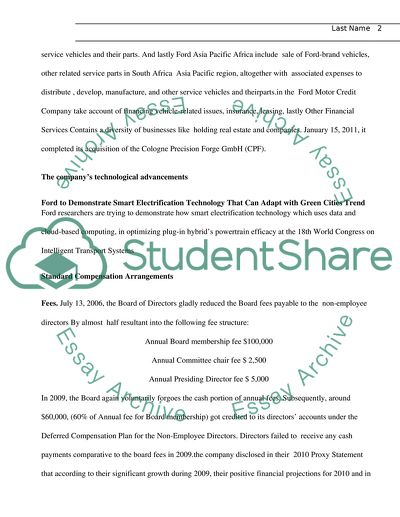 Ford Motor Company: Audit Risk Analysis