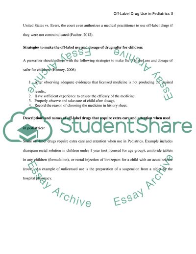 Drugs for off-label use