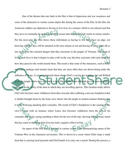 Analysis of Apocalypse Now Film by Francis Ford Coppola