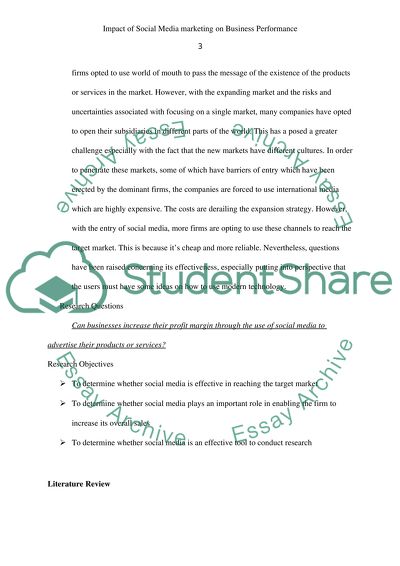 Impact of Social Media marketing on Business Performance