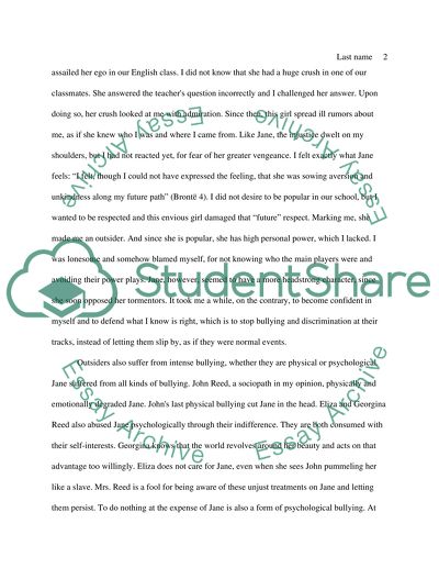 Marked, Bullied, and Discriminated, but Redeemed Outsider Comparing with Charlotte Bronts Jane Eyre