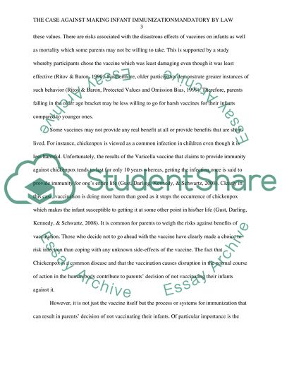 Should Parents Be Required to Provide Immunizations for Infants