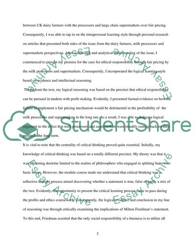 The Profit and Ethics Coursework