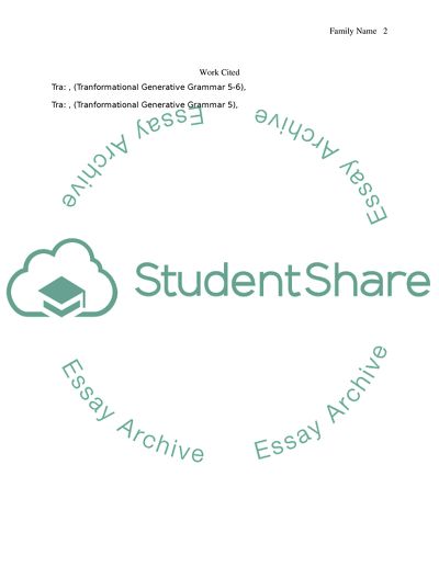 Transformational Generative Grammar
