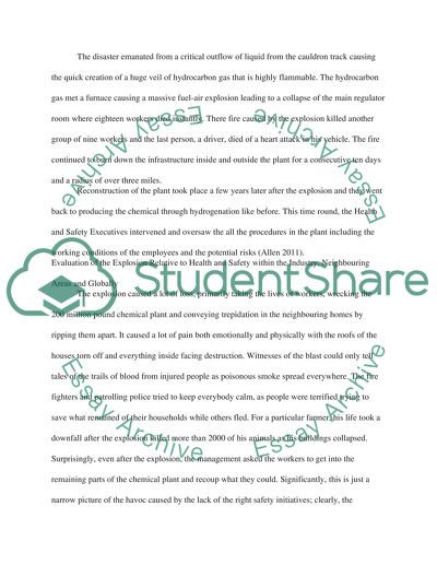 Explosion at the Nypro UK Works in Flixborough, South Humberside