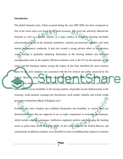 What Lessons Can Be Learned from the Global Financial Crisis of 2007-08