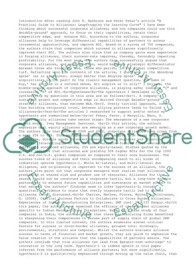 MBA Strategic Managment