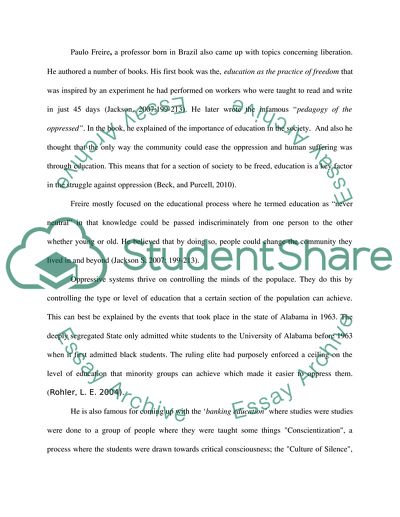 Patterns of Oppression and the Role of Tackling Oppression in the Society