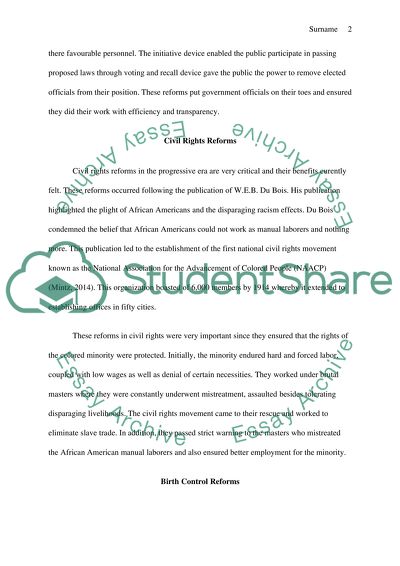 Reforms During the Progressive Era in America