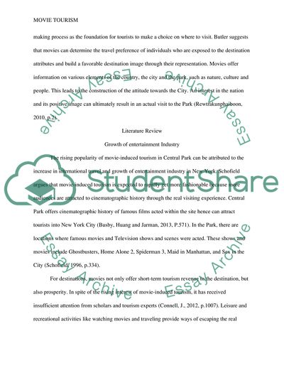 Identifying Central Parks Effect on Movie Tourism