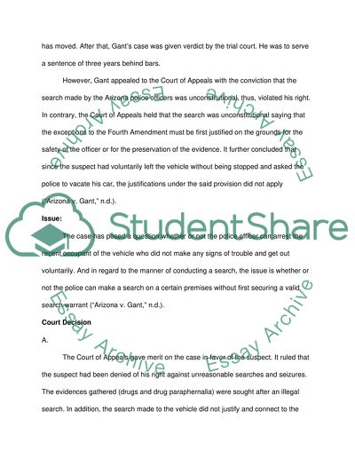 Arizona v. Gant