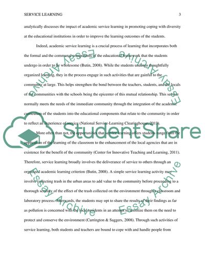 benefits of service learning essay