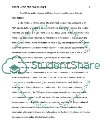 Social Media and Its Influence on Modern Marketing and Consumer Behavior