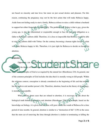 Virtue theory and abortion