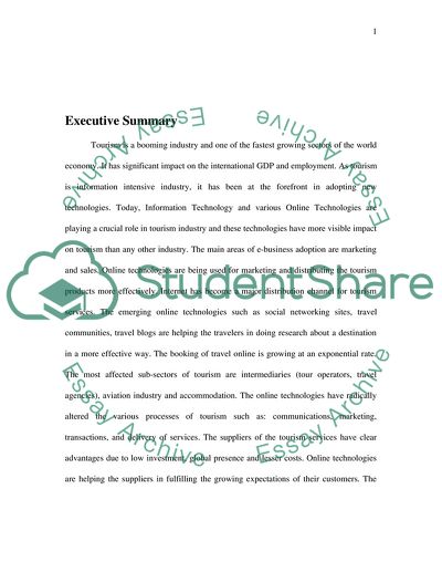 How Tourism Services Are Being Impacted by Information Technology and Emerging Online Technologies