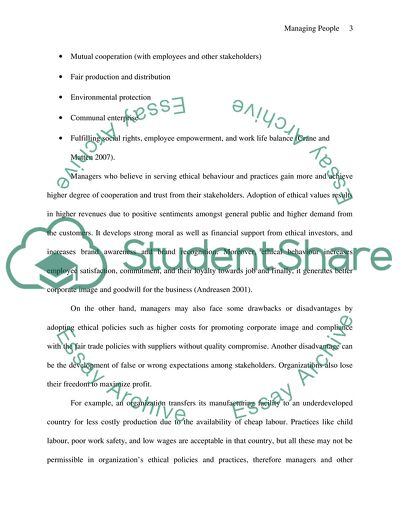 Aspects of Managing People