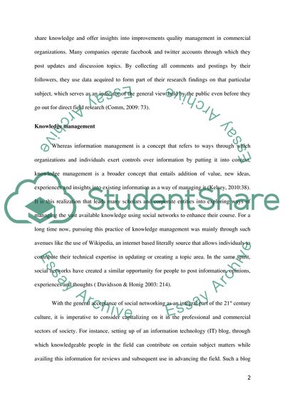 Knowledge Management, Social Networks and Innovation - Twitter