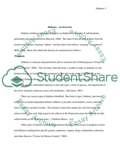Diabetes as One of the Leading Causes of Death in the United States