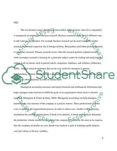 Week 5 discussion Questions