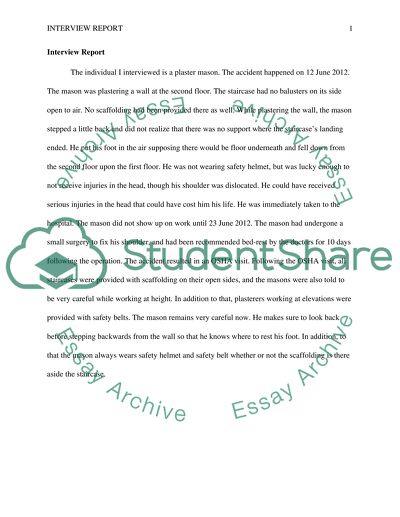 The Discussion of the Accident with a Plaster Mason