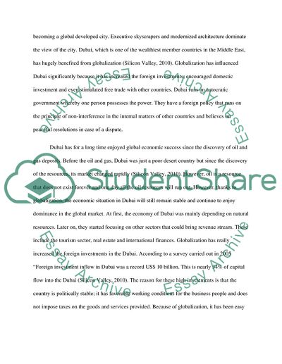 The Impact of Globalization on the UAE and Dubai During The Last Decade