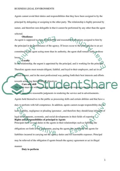 Principal-agent Agreement and Tort Warranty Theories