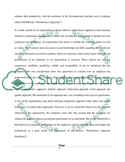 Performance Management Appraisal