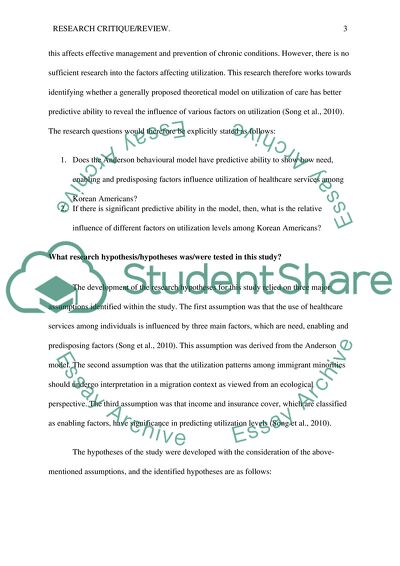 Factors Affecting the Use of Health Services by Americans