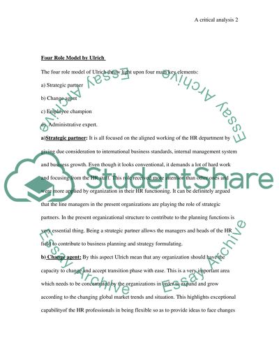 Critical essay structure image