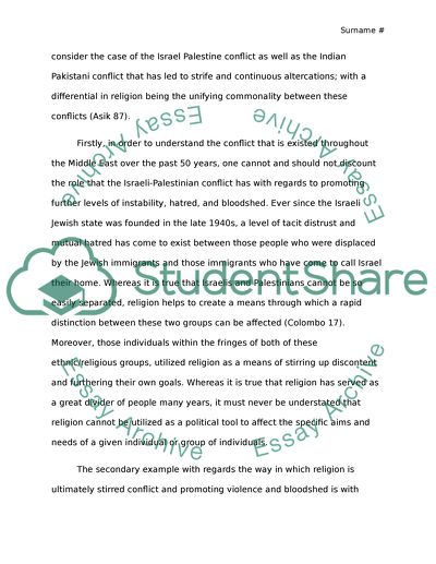 Religious Conflict: An Analysis and Discussion of Two Unique Cases and a Proposed Model for Change