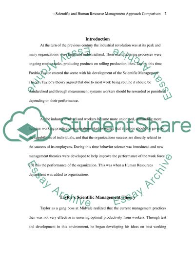 Evaluation of Scientific and Human Resource Management Contribution to Organizational Effectiveness