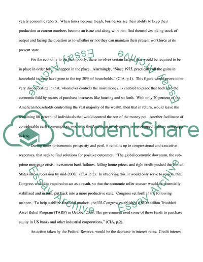 US economy state of affairs