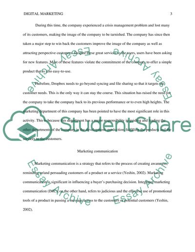 Internet and Digital Marketing Communications