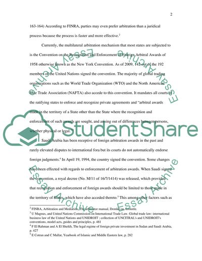 The Enforcement of Foreign Arbitral Awards in Saudi Arabia
