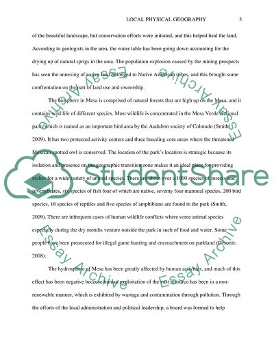 Local Physical Geography: Arizona State