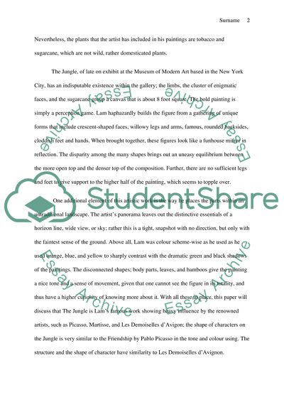 Analysis on wifredo lams jungle