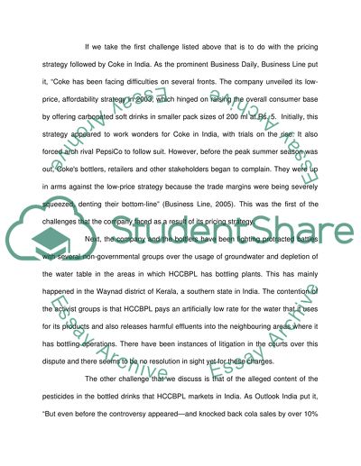 The Indian Bottling Arm of the Coca-Cola Company