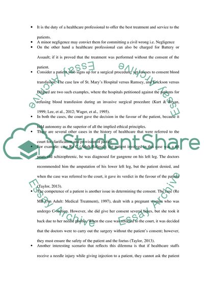 Principles of Patient Consent