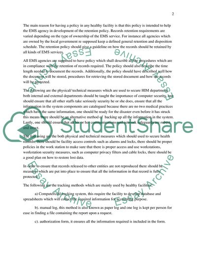 Several Medical Record Formats at the Healthy Facility Record