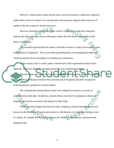 Language Evolution and Syntactic Theory