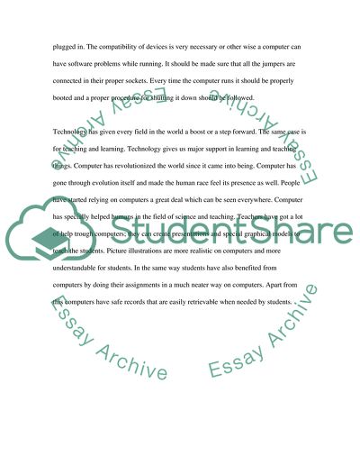 The role of computers in teaching and learning