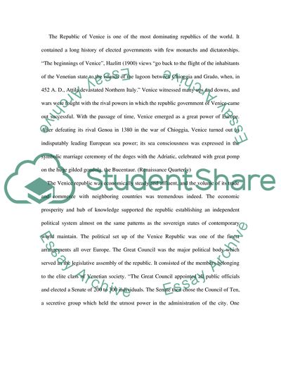 Venice Republic in 1297-1600 AD