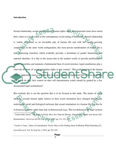 Human Rights and Sexuality