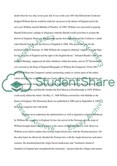 The Life of William the Conqueror