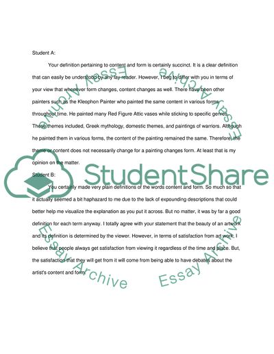 Discussion on Visual Arts